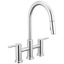 Delta Canada 39876LF - Nicoli™ Two Handle Pull-Down Bridge Kitchen Faucet
