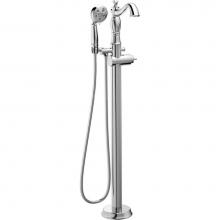 Delta Canada T4797-FL-LHP - Cassidy™ Single Handle Floor Mount Tub Filler Trim with Hand Shower - Less Handle