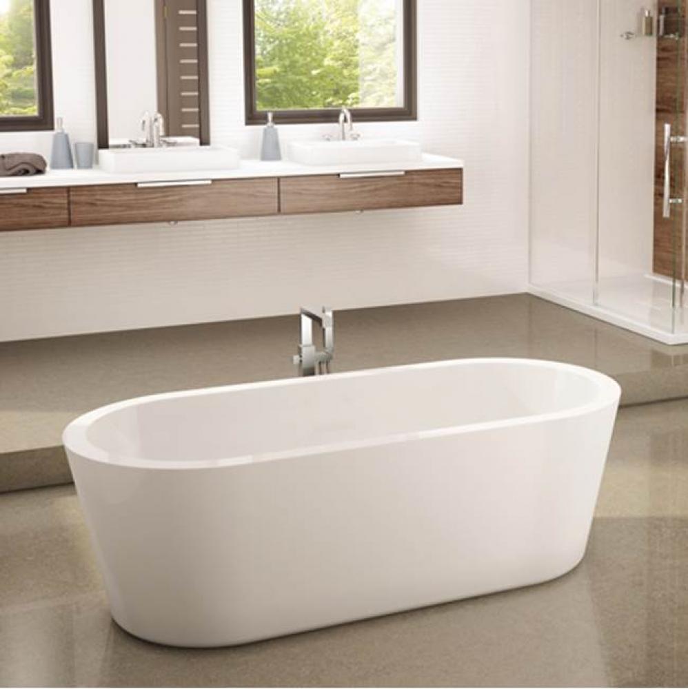 ARIA ADAGIO TUB/6831/WHITE/CHR & BR NK DRAIN COVER