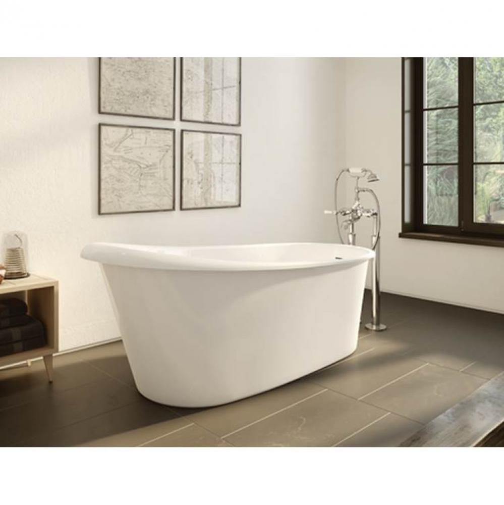 ARIA OPERETTA TUB/6329/WHITE/CHR & BR NK DRAIN COVER