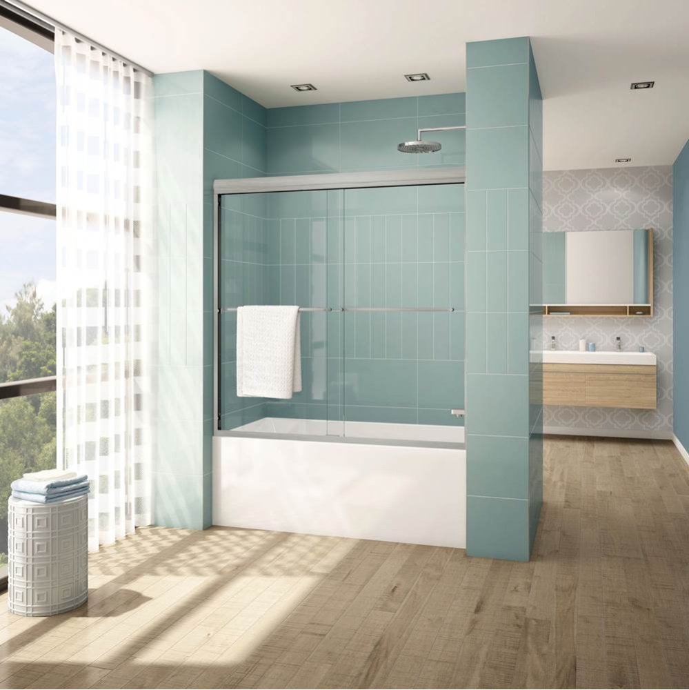 CORDOBA PLUS TUB/56-60/BR NK/CLEAR GLASS / SEKUR+