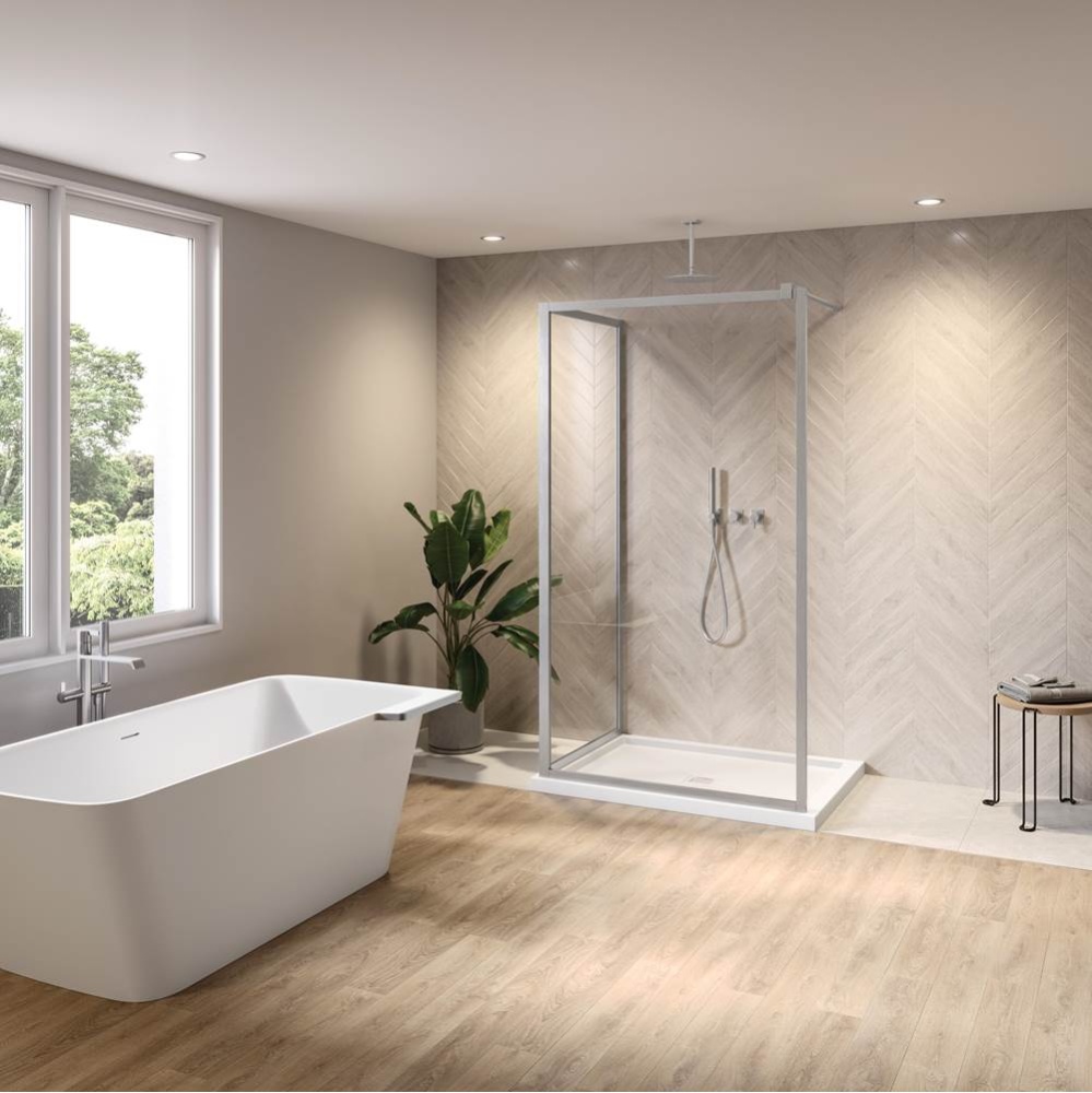 ELERA SHIELD 2 SIDED CORNER 32X28/BRUSHED NICKEL/SEKUR+