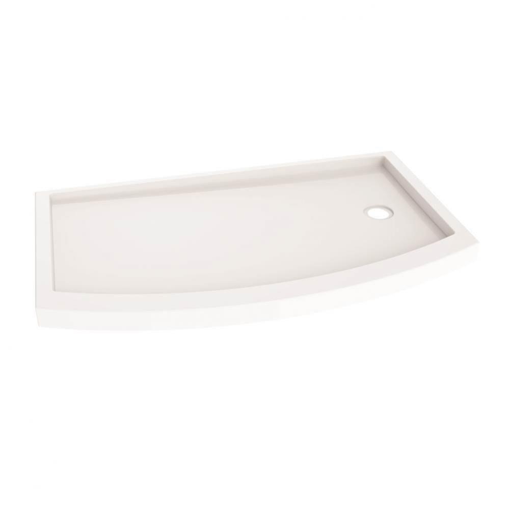 BOWFRONT BASE SIDE DRAIN/3260/RIGHT/WHITE