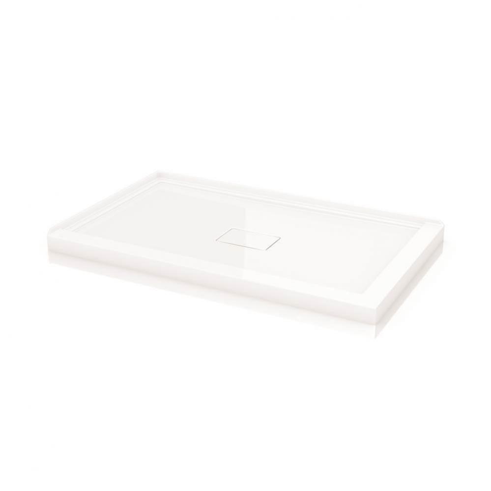 FLANGED BASE W/DRAIN COVER 2-FLANGE/4842/WHITE/LEFT