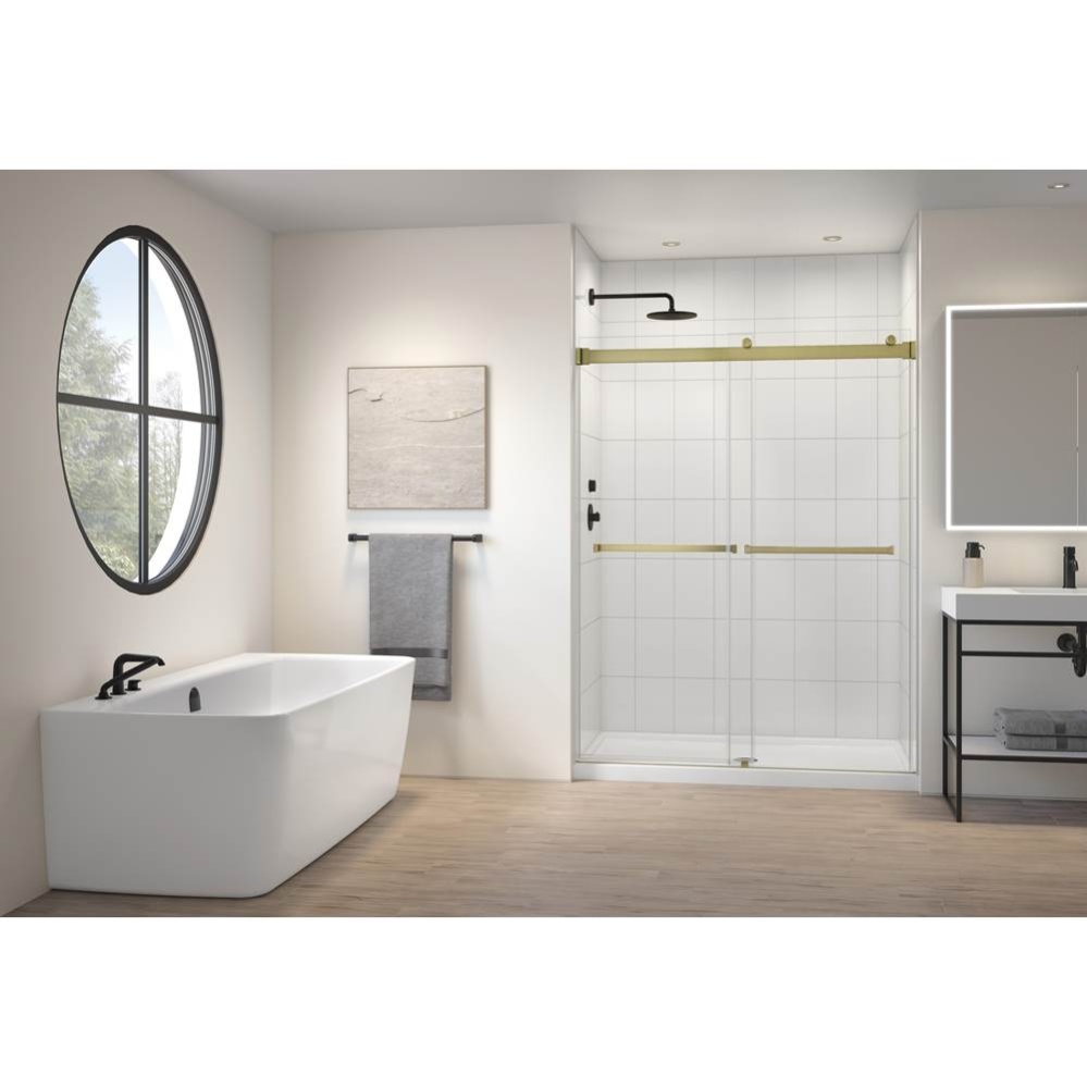 GEMINI 6MM INLINE 54''W/BRUSHED GOLD/SEKUR+