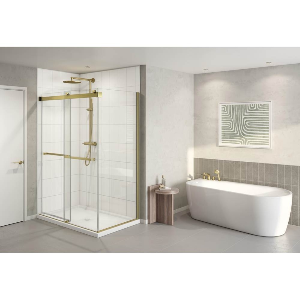 GEMINI PLUS 2 SIDED/60 X 42 LEFT/BRUSHED GOLD/10MM/SEKUR+