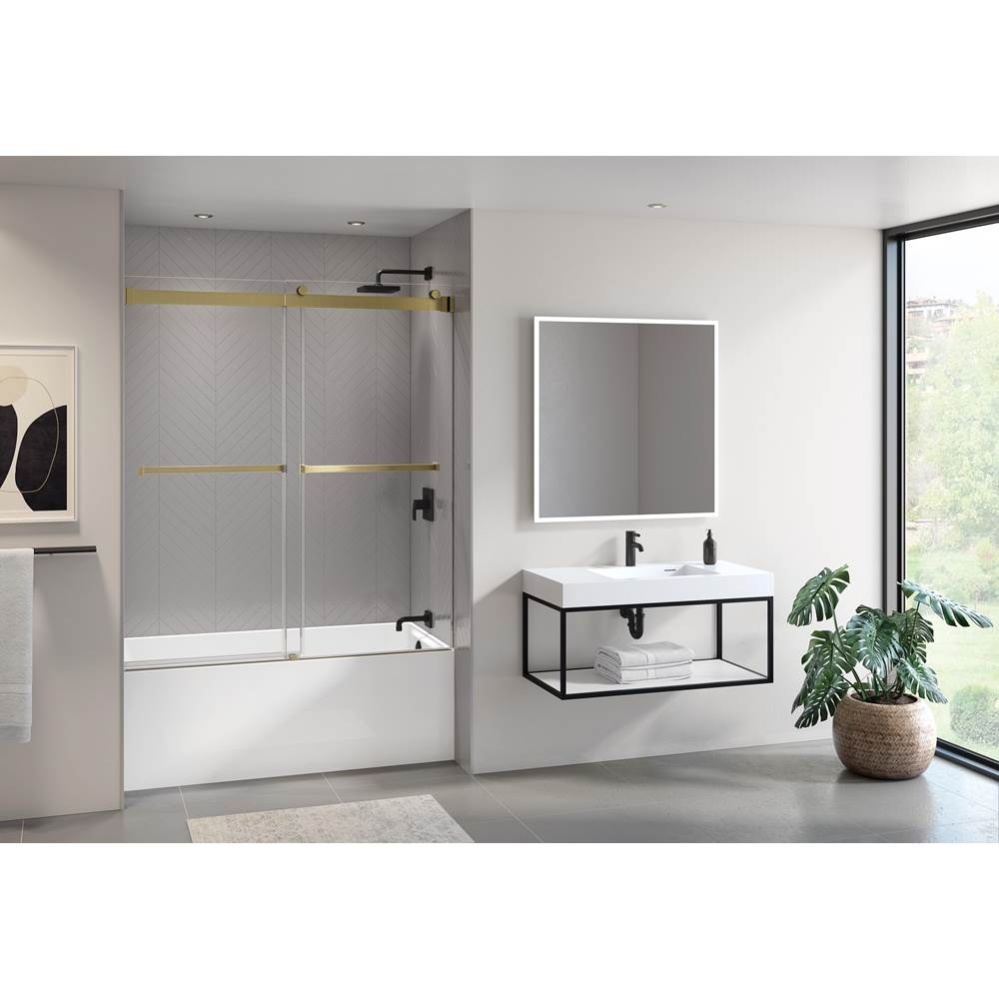 GEMINI PLUS TUB 65''/BRUSHED GOLD/10MM/SEKUR+