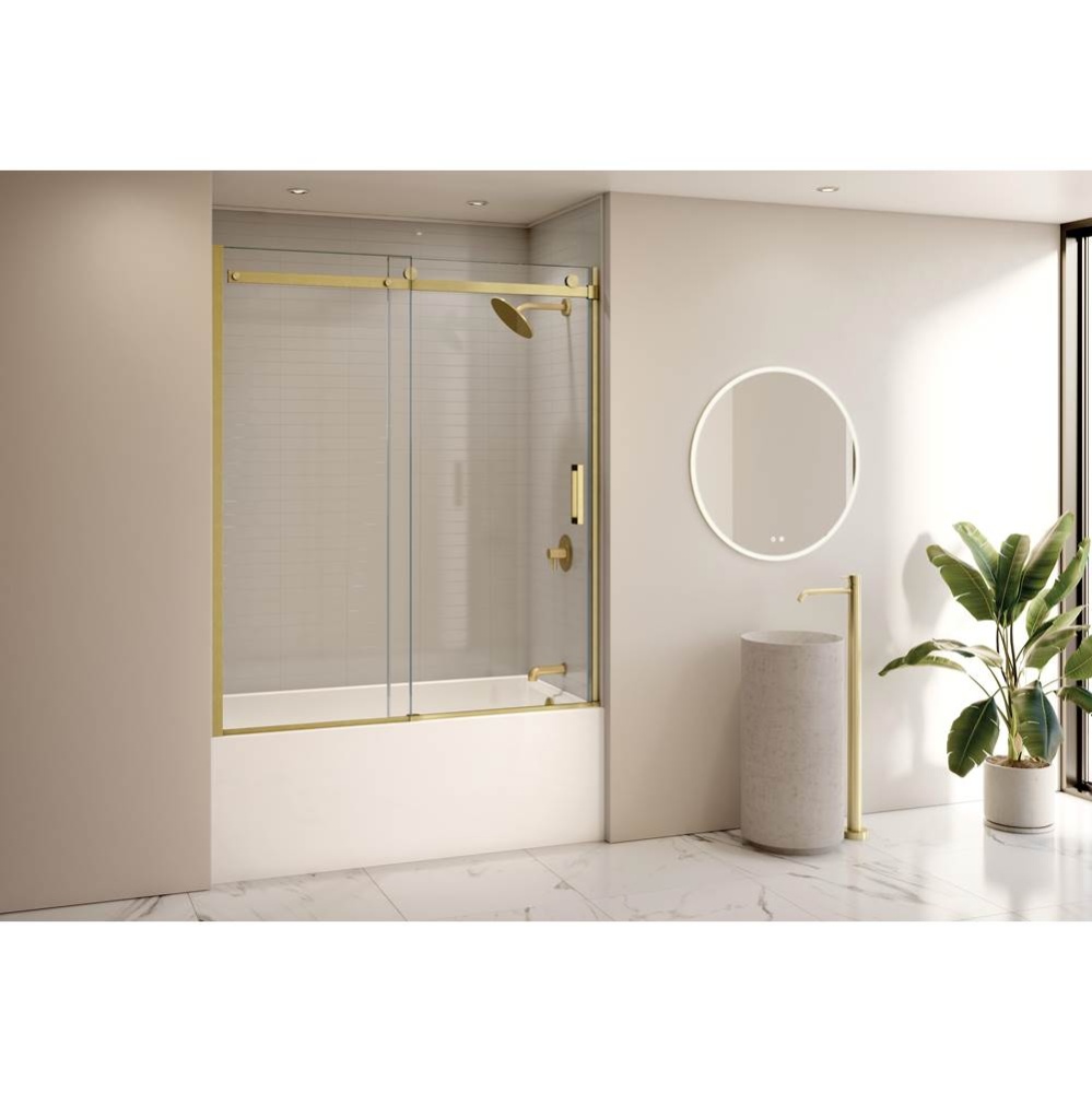 HORIZON TUB 60W/BRUSHED GOLD/LEFT/SEKUR+