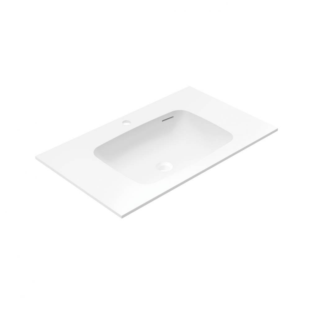 LUNA STAK VANITY/COUNTERTOP NO APRON /32'' WIDE/ROUND/WHITE