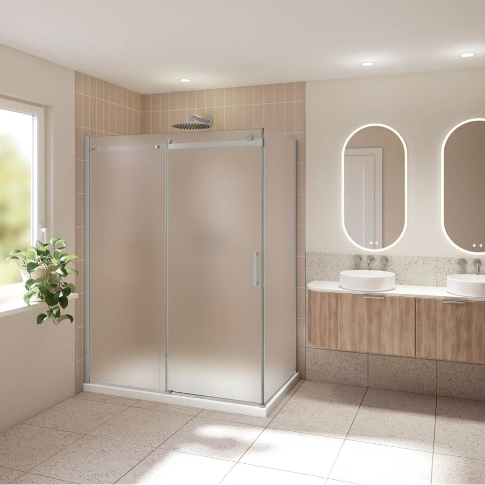 HORIZON 2SIDED/48x36/L INLxL RET/BRUSH NICKEL/79H/MIST SKR+