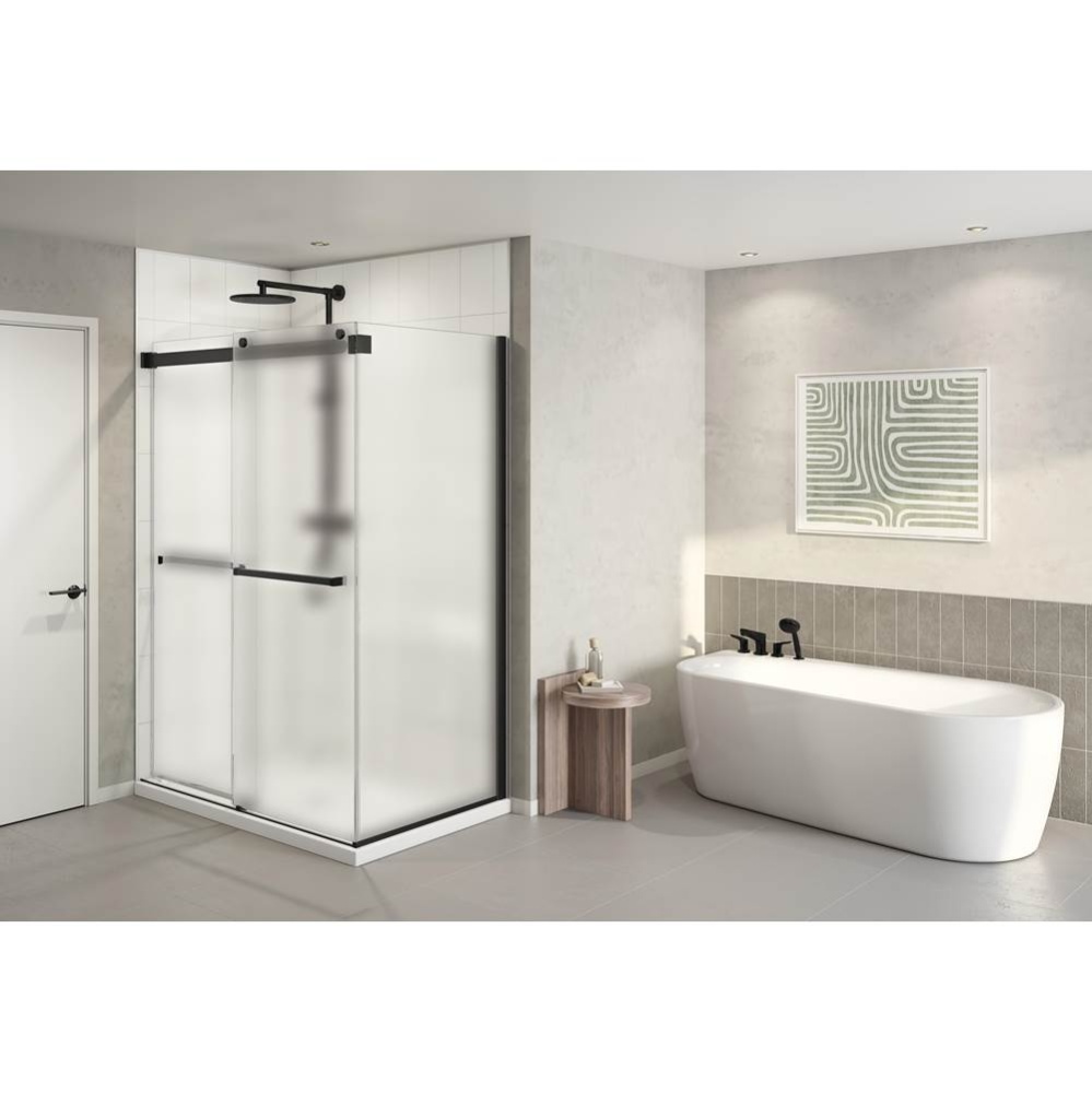 GEMINI PLUS 2 SIDED/60 X 36 LEFT/MATTE BLACK/10MM/MIST SKR+