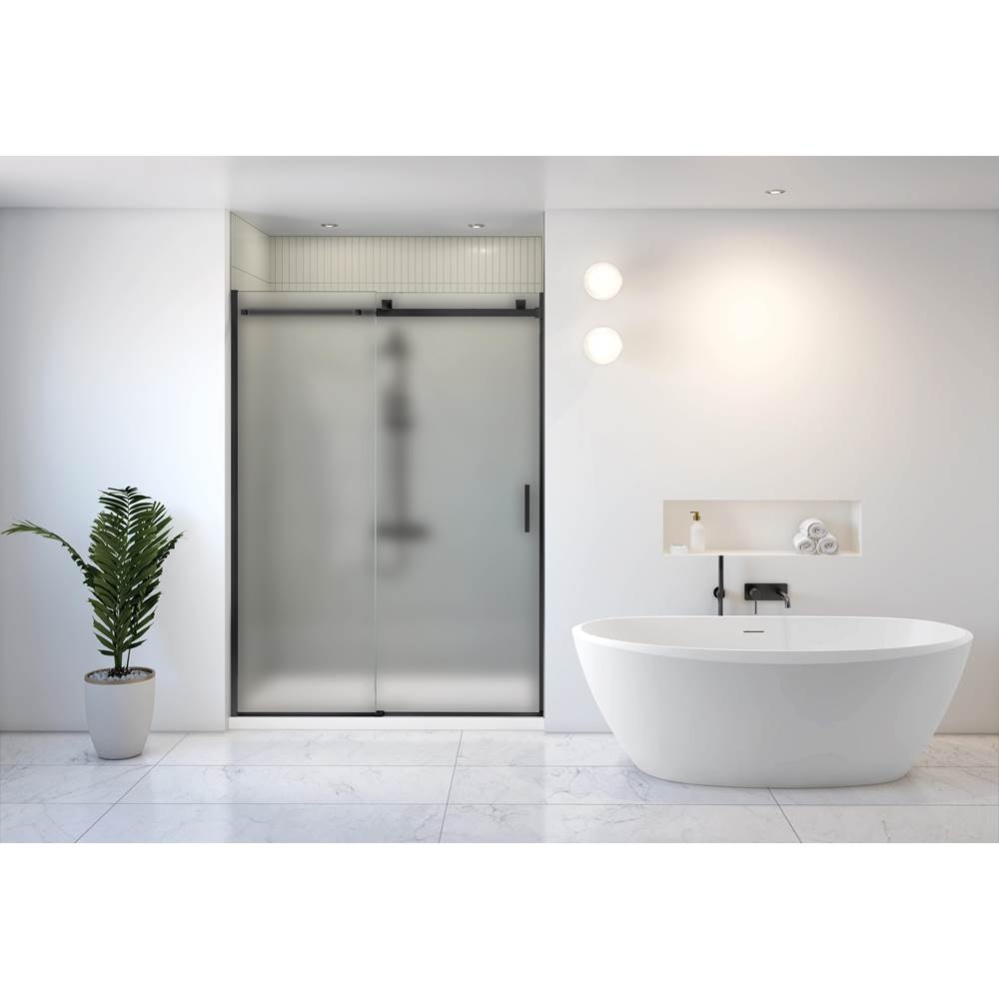 SKYLINE INLINE 48W 79H/MATTE BLACK/8MM/LEFT/MIST SKR+