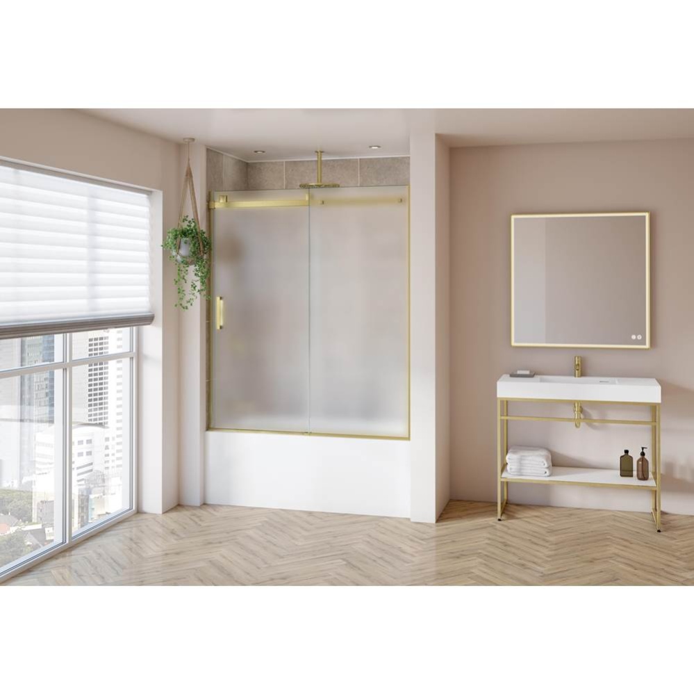 SKYLINE TUB 60W/BRUSHED GOLD/RIGHT/MIST SKR+