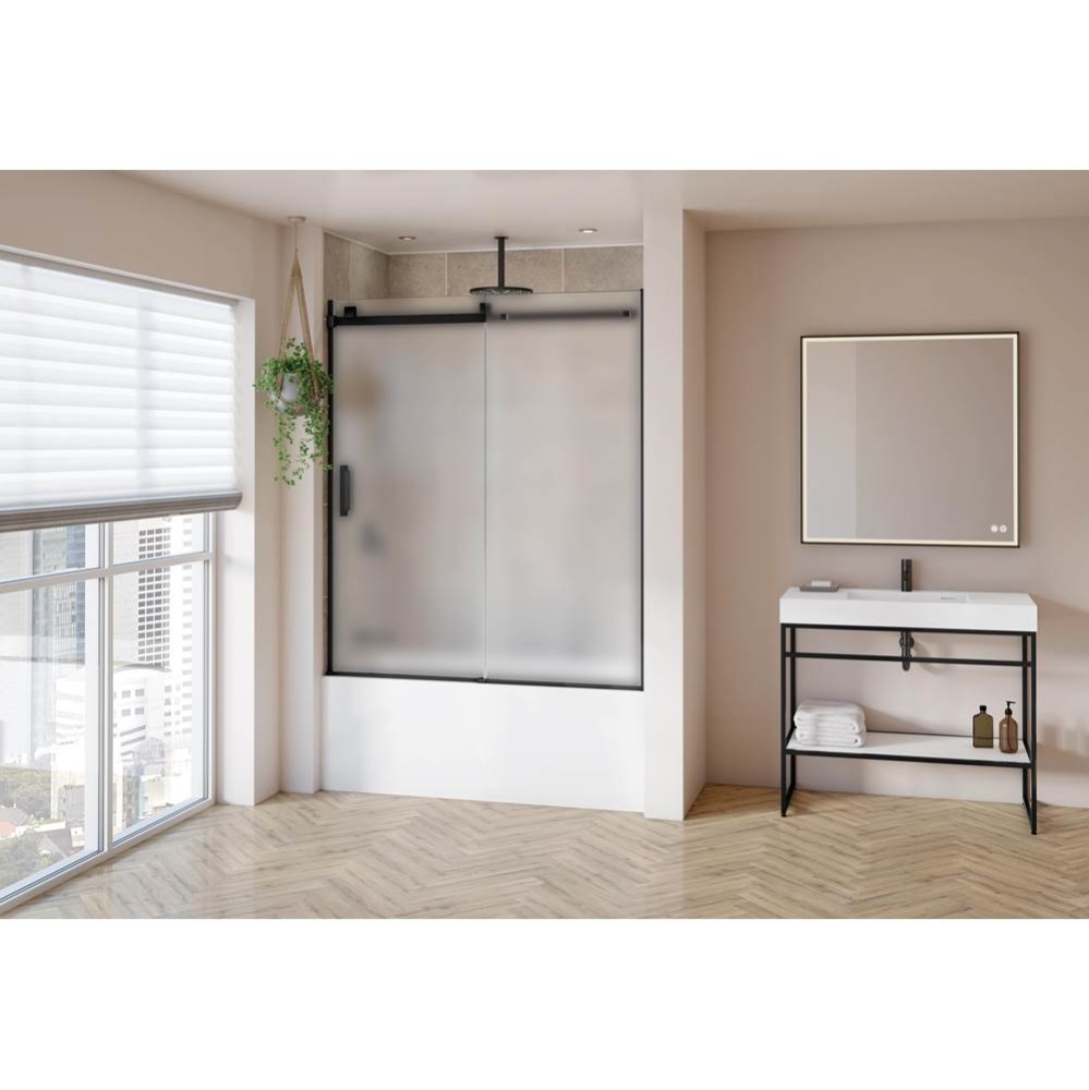 SKYLINE TUB 60W/MATTE BLACK/LEFT/MIST SKR+