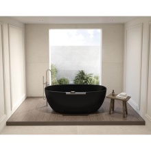Fleurco Canada BTLU6335-25-33 - ARIA STONE LUCIA TUB/63 X 35/MATTE BLACK TUB / BRUSHED NICKEL TRIM
