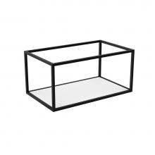 Fleurco Canada LVSTF32-WM33-SH18 - LUNA STAK DUO VANITY WALLMOUNT BLACK FRAME 32'' WHITE SHELF