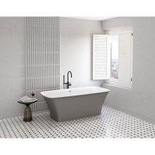 Fleurco Canada BTLY6631-1819MG - ARIA STONE LYS TUB, 6631, WHITE GLOSS INT/GREY MAT EXT
