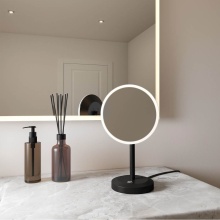 Fleurco Canada MVZ8-FS-RR-33 - VIZO MAKEUP MIRROR/FREE STANDING/8''/RD FRAME&MIRROR/BLACK