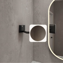 Fleurco Canada MVZ8-WM-SR-33 - VIZO MAKEUP MIRROR/WALL MOUNTED/8''/RD FRAME&SQMIRROR/BLACK