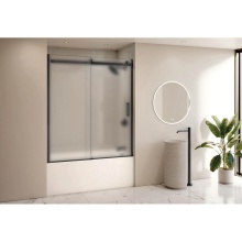 Fleurco Canada NHST60-33-80L - HORIZON TUB 60W/MATTE BLACK/LEFT/MIST SKR+