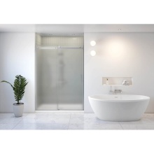 Fleurco Canada NSS148-25-80R-79 - SKYLINE INLINE 48W 79H/BRUSHED NICKEL/8MM/RIGHT/MIST SKR+