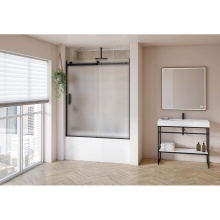 Fleurco Canada NSST60-33-80L - SKYLINE TUB 60W/MATTE BLACK/LEFT/MIST SKR+