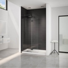 Fleurco Canada VMSXS33-33-40-79 - EVOLUTION SQ SHOWER SHIELD/33x79/MATTE BLACK/RECT HINGE