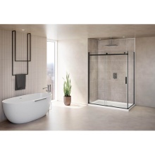 Fleurco Canada NSST260L30L-33-40 - SKYLINE TUB 60 x 30/MATTE BLACK/LEFT/SEKUR+