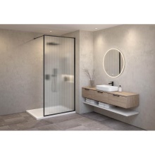 Fleurco Canada VSP39-33-55-86 - VESPERO SHIELD 39/BLACK FRAME/GLASS WITH FLUTED FILM/86''