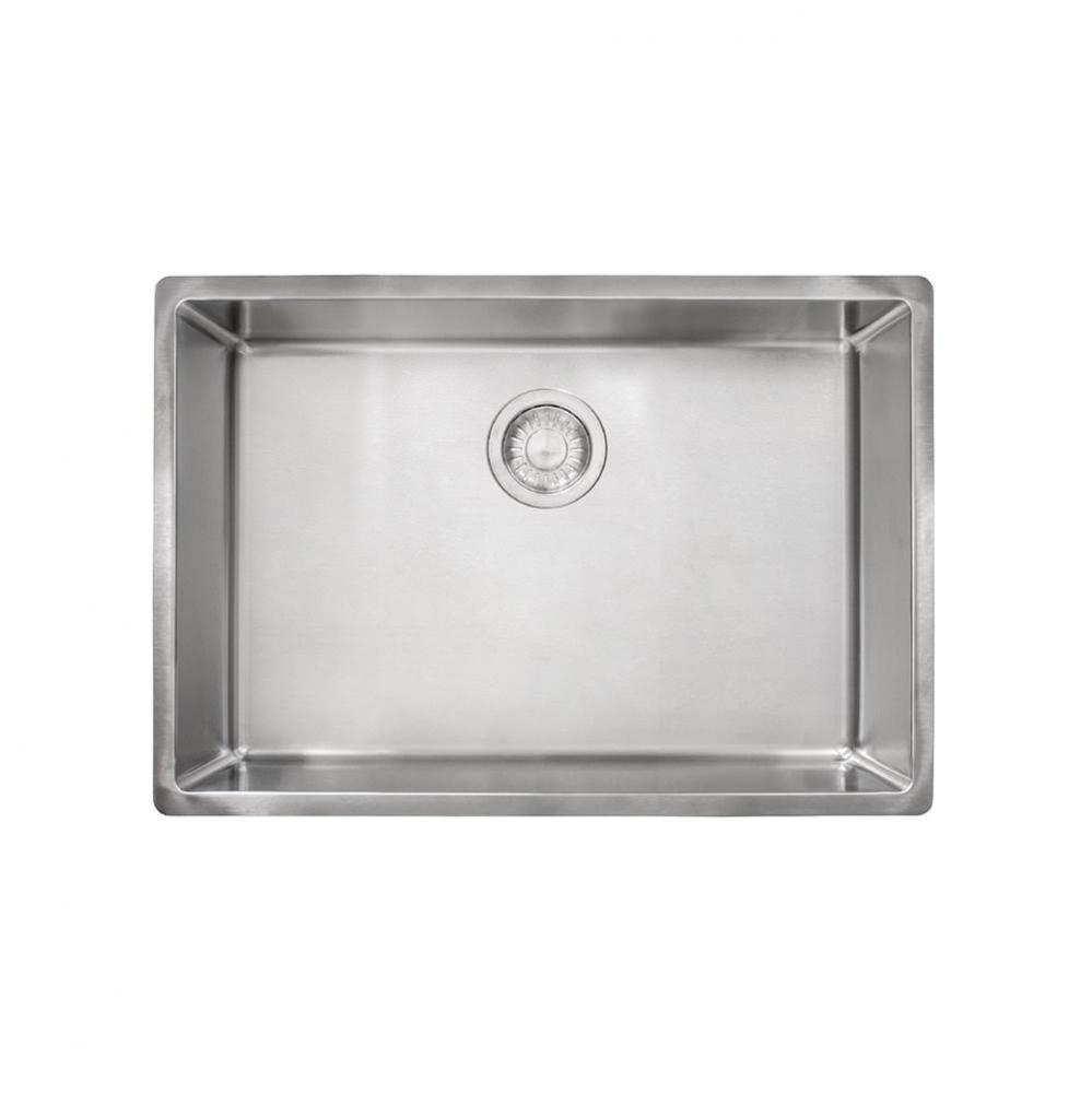 Cube 26.6-in. x 17.7-in. 18 Gauge Stainless Steel Undermount Single Bowl Kitchen Sink - CUX110-25-
