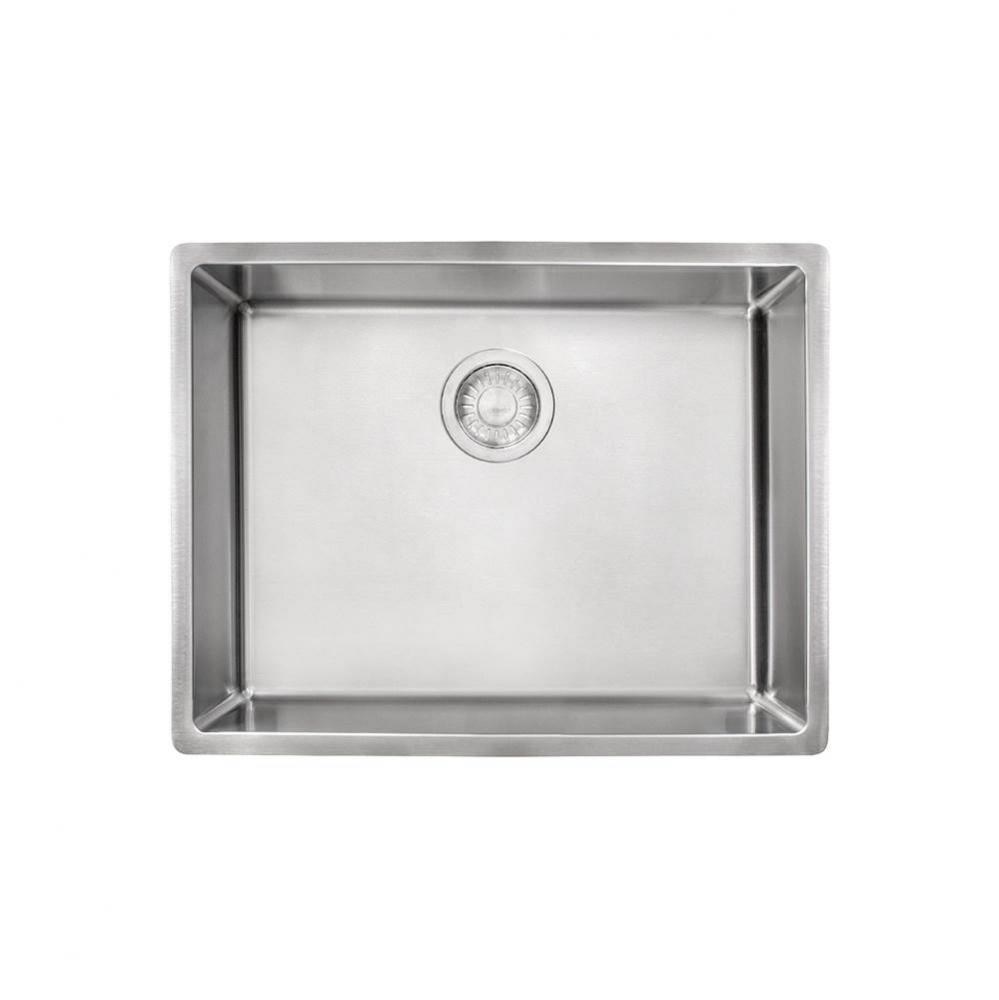 Cube 22.75-in. x 17.7-in. 18 Gauge Stainless Steel Undermount Single Bowl ADA Kitchen Sink - CUX11