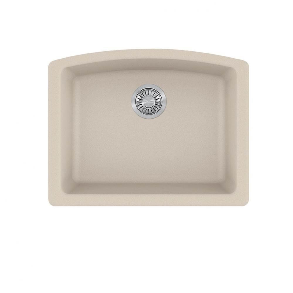 Ellipse 25.0-in. x 19.6-in. Champagne Granite Undermount Single Bowl Kitchen Sink - ELG11022CHA-CA