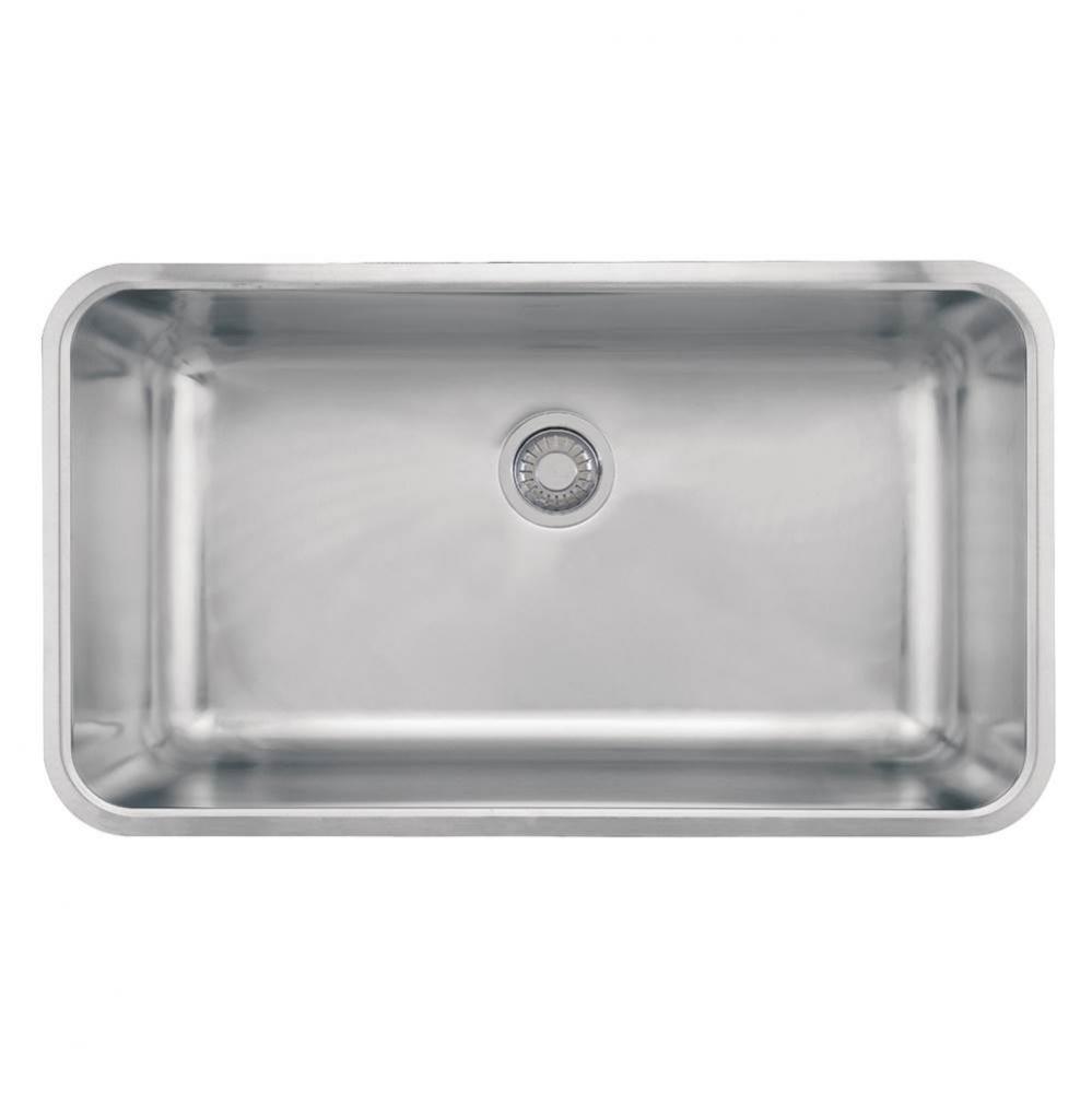 Grande 32.75-in. x 18.7-in. 18 Gauge Stainless Steel Undermount Single Bowl Kitchen Sink - GDX1103