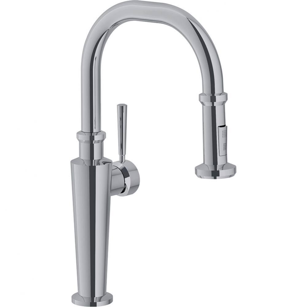 Absinthe 17 3/8 Tall Pull Down Kitchen Faucet, Polished Nickel Finish