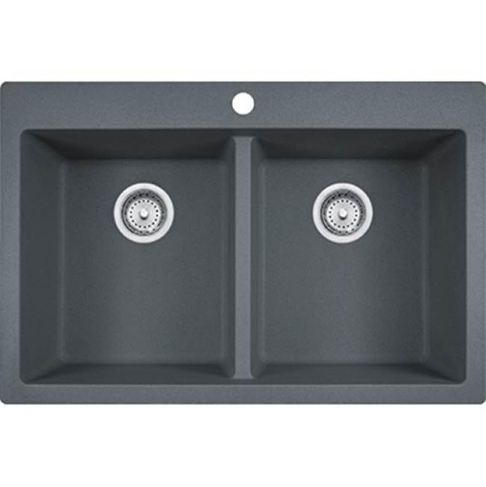 Primo  Granite - Dual Mount Sink Double- Shadow Grey