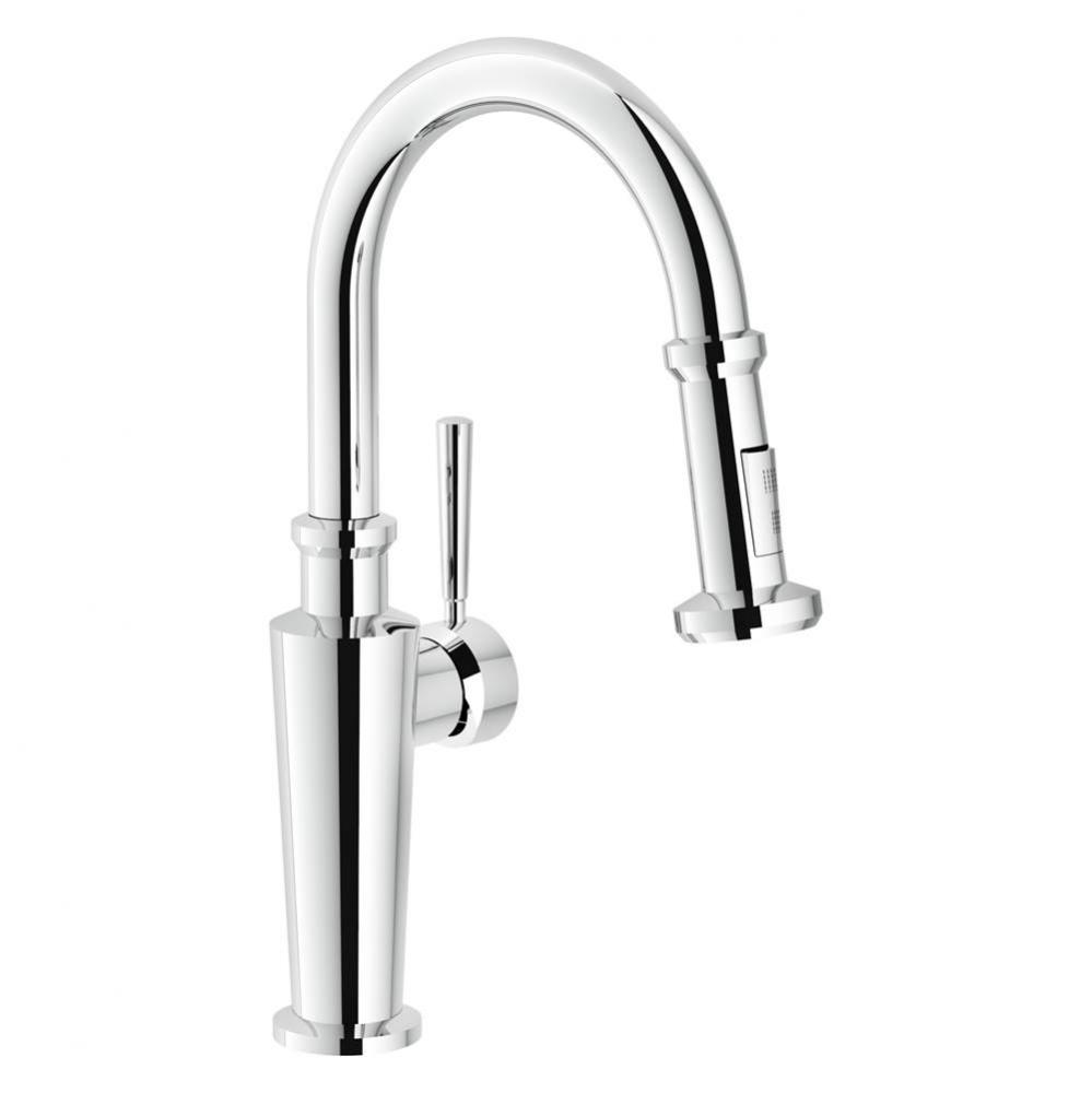 Absinthe 16 Tall Pull Down Prep Faucet, Polished Chrome Finish