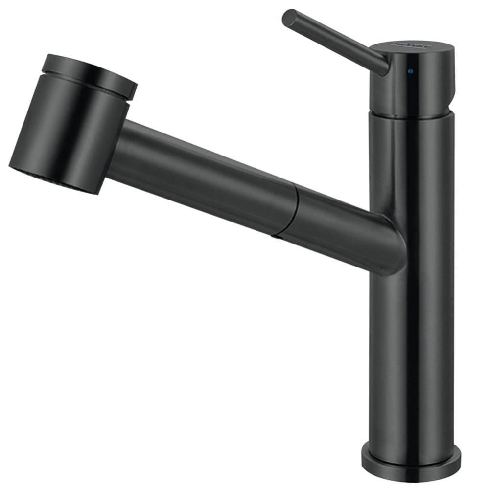 Steel 9-in Single Handle Pull-Out Kitchen Faucet in Industrial Black, STL-PO-IBK