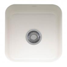 Franke Residential Canada CCK110-15WH - Cisterna 17.5-in. x 17.5-in. White Undermount Single Bowl Fireclay Kitchen Sink, CCK110-15WH