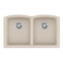 Franke Residential Canada ELG120CHA-CA - Ellipse 33.0-in. x 19.7-in. Champagne Granite Undermount Double Bowl Kitchen Sink - ELG120CHA-CA