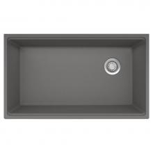Franke Residential Canada MAG11031OW-SHG-S - Franke Maris Undermount 33-in x 19.31-in Fragranite Single Bowl Kitchen Sink in Stone Grey