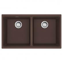 Franke Residential Canada MAG1201515-MOC-S - Maris Undermount 33-in x 18.94-in Granite Double Bowl Kitchen Sink in Mocha