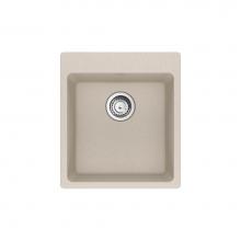 Franke Residential Canada MAG61015-CHA-S - Franke Maris Dual Mount 17.31-in x 19.69-in Fragranite Single Bowl Bar / Prep Sink in Champagne