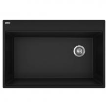 Franke Residential Canada MAG61031OW-ONY-S - Franke Maris Dual Mount 33-in x 22-in Fragranite Single Bowl Kitchen Sink in Onyx