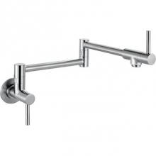 Franke Residential Canada PF3450 - Steel Pull Out Pot Filler Faucet, Wallmount, 2 Handle Mixer - Ss