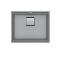Franke Residential Canada PKG110-20SG - Peak 22.1-in. x 18.1-in. Stone Grey Granite Undermount Single Bowl Kitchen Sink - PKG110-20SG