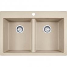 Franke Residential Canada DIG62D91-CHA-CA - Primo  Granite - Dual Mount Sink Double- Champagne