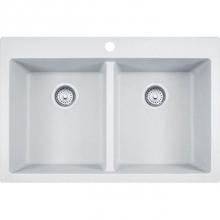 Franke Residential Canada DIG62D91-WHT-CA - Primo  Granite - Dual Mount Sink Double- White
