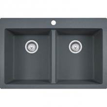 Franke Residential Canada DIG62D91-SHG-CA - Primo  Granite - Dual Mount Sink Double- Shadow Grey