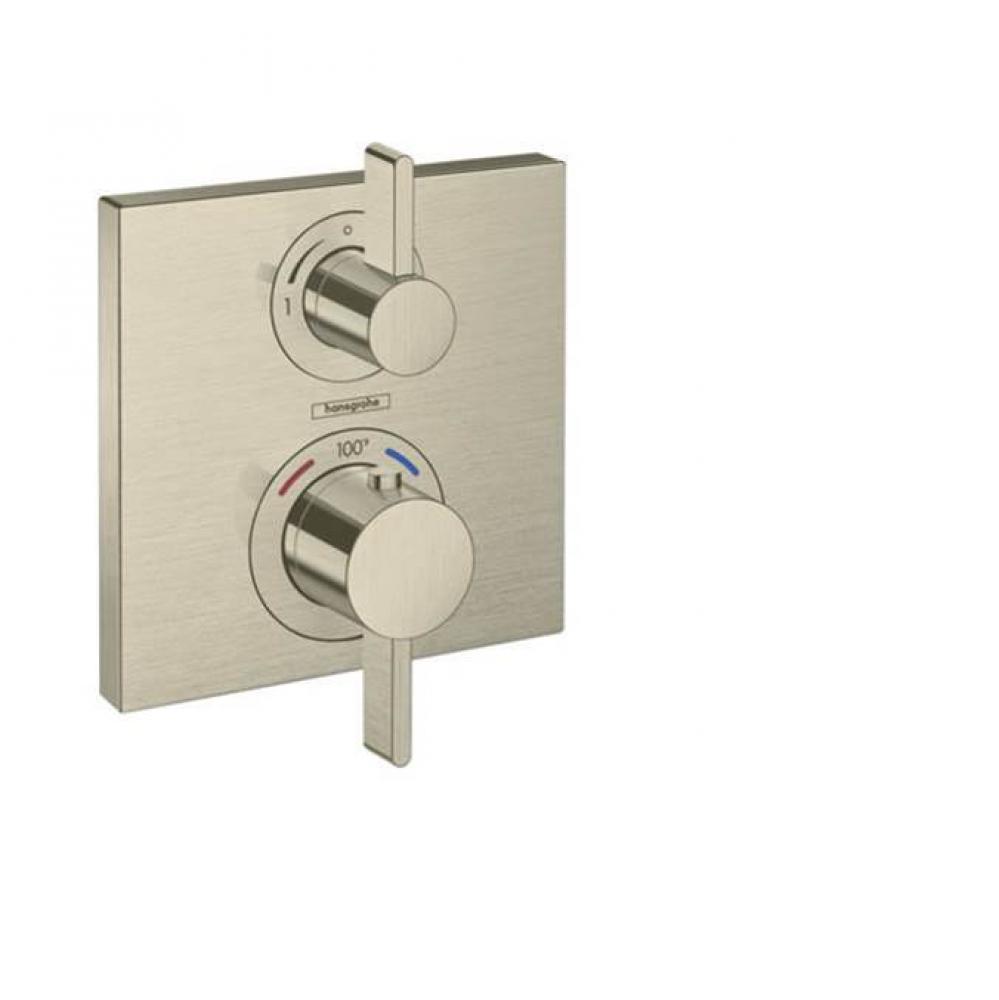 Square Thermostatic Trim With Volume Control