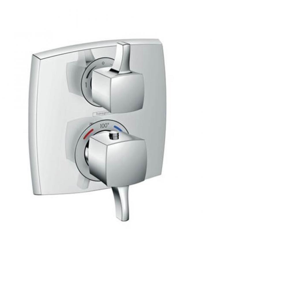 Classic Square Thermostatic Trim With Volume Control And Div
